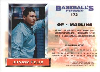 Junior Felix  baseball card collectible - Main Image 2