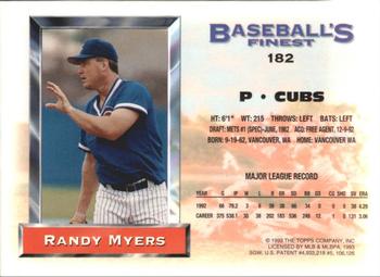 Randy Myers  baseball card collectible - Main Image 2