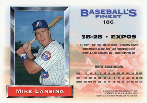 Mike Lansing  baseball card collectible - Main Image 2