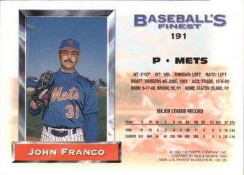 John Franco  baseball card collectible - Main Image 2