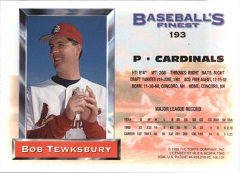 Bob Tewksbury  baseball card collectible - Main Image 2