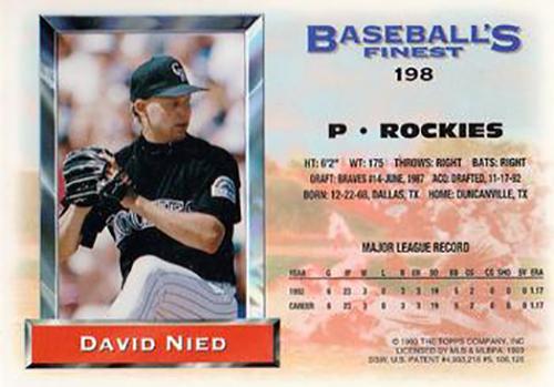 David Nied  baseball card collectible - Main Image 2