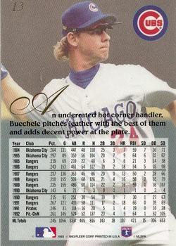 Steve Buechele  baseball card collectible - Main Image 2