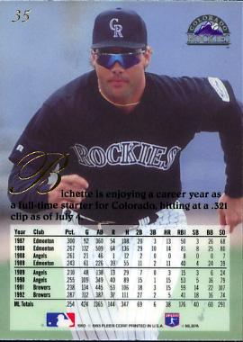 Dante Bichette  baseball card collectible - Main Image 2