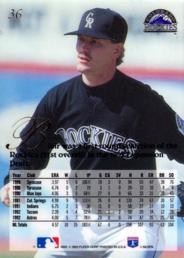 Willie Blair  baseball card collectible - Main Image 2