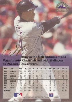 Jerald Clark  baseball card collectible - Main Image 2