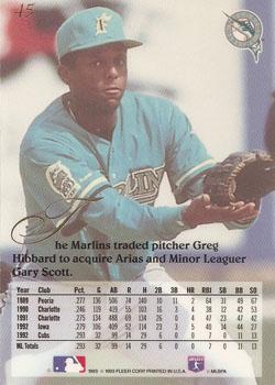 Alex Arias  baseball card collectible - Main Image 2