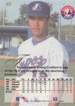 Wil Cordero  baseball card collectible - Main Image 2