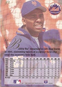 Bobby Bonilla  baseball card collectible - Main Image 2