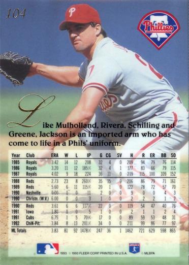 Danny Jackson  baseball card collectible - Main Image 2