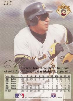 Orlando Merced  baseball card collectible - Main Image 2