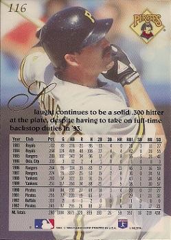 Don Slaught  baseball card collectible - Main Image 2