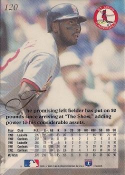 Bernard Gilkey  baseball card collectible - Main Image 2