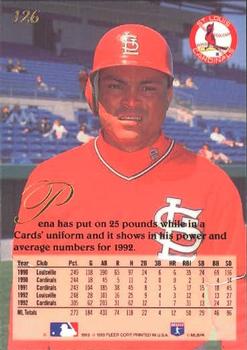 Geronimo Pena  baseball card collectible - Main Image 2