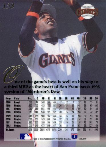 Barry Bonds  baseball card collectible - Main Image 2