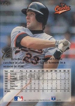 Chris Hoiles  baseball card collectible - Main Image 2