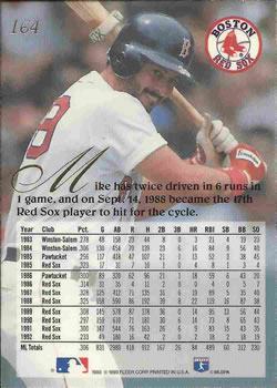 Mike Greenwell  baseball card collectible - Main Image 2