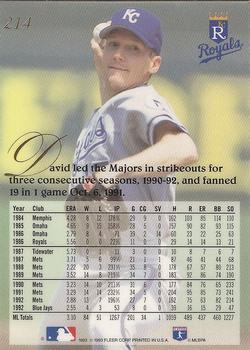 David Cone  baseball card collectible - Main Image 2