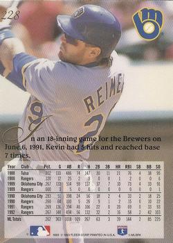 Kevin Reimer  baseball card collectible - Main Image 2