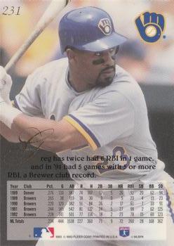 Greg Vaughn  baseball card collectible - Main Image 2