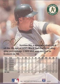 Mark McGwire  baseball card collectible - Main Image 2