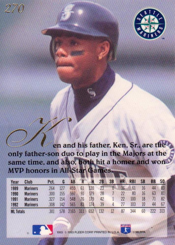 Ken Griffey, Jr.  baseball card collectible - Main Image 2