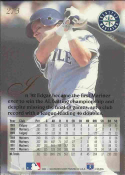 Edgar Martinez  baseball card collectible - Main Image 2
