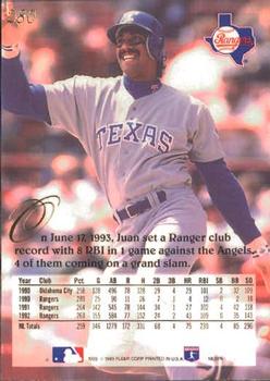 Juan Gonzalez  baseball card collectible - Main Image 2