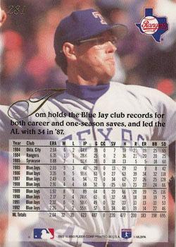 Tom Henke  baseball card collectible - Main Image 2