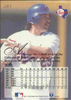 Rafael Palmeiro  baseball card collectible - Main Image 2