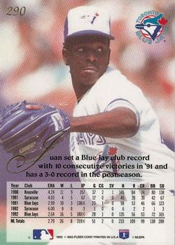 Juan Guzman  baseball card collectible - Main Image 2