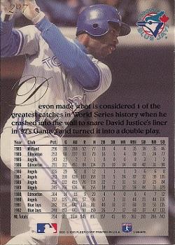 Devon White  baseball card collectible - Main Image 2