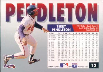 Terry Pendleton  baseball card collectible - Main Image 2