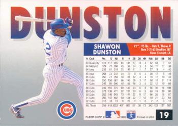 Shawon Dunston  baseball card collectible - Main Image 2
