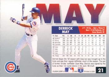 Derrick May  baseball card collectible - Main Image 2