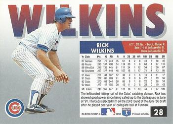 Rick Wilkins  baseball card collectible - Main Image 2