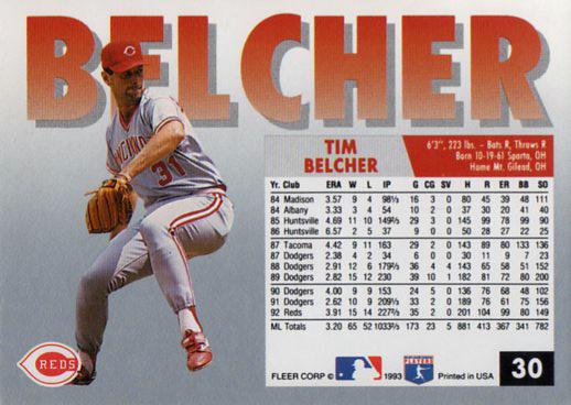 Tim Belcher  baseball card collectible - Main Image 2