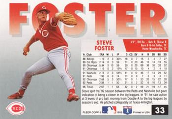Steve Foster  baseball card collectible - Main Image 2