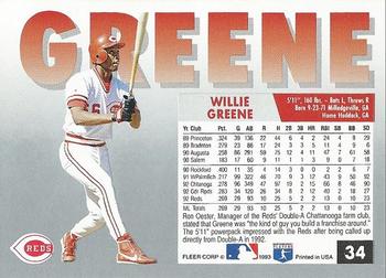 Willie Greene  baseball card collectible - Main Image 2