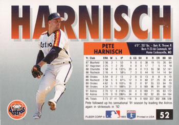 Pete Harnisch  baseball card collectible - Main Image 2