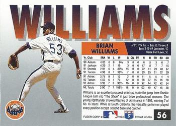 Brian Williams  baseball card collectible - Main Image 2