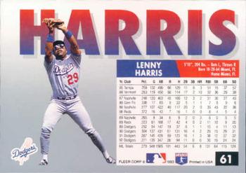 Lenny Harris  baseball card collectible - Main Image 2