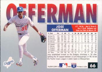 Jose Offerman  baseball card collectible - Main Image 2