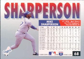 Mike Sharperson  baseball card collectible - Main Image 2