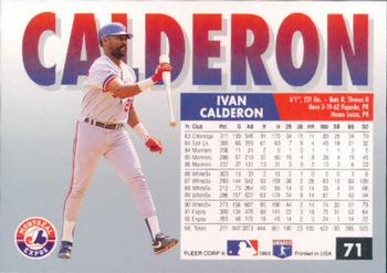 Ivan Calderon  baseball card collectible - Main Image 2