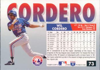 Wil Cordero  baseball card collectible - Main Image 2