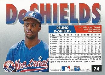 Delino DeShields  baseball card collectible - Main Image 2
