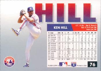 Ken Hill  baseball card collectible - Main Image 2