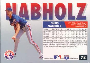 Chris Nabholz  baseball card collectible - Main Image 2