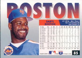 Daryl Boston  baseball card collectible - Main Image 2